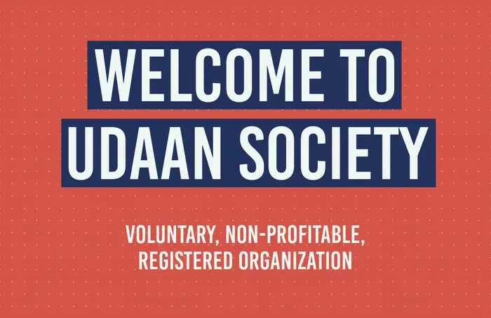 Welcome to UDAAN Society Welcome Card Welcome poster Welcome UDAAN NGO
